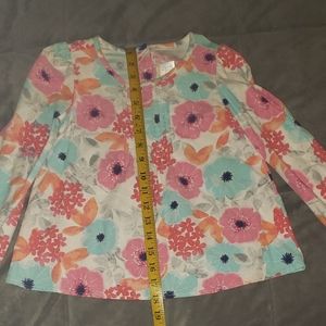Girls Floral Corduroy Shirt